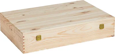 Produktbild von Holzkiste | 6 Flaschen 750 ml | Innenmaß 51,6X33,7X9,3 | C51,6 ustodia / Wein- / Bierbehälter | Geschenk Geburtstage Hochzeiten Veranstaltungen, 51,6 x 33,7 x 9,3