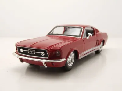 Produktbild von Maisto 31260 - Modellauto - Ford Mustang GT '67 (rot, Maßstab 1:24)