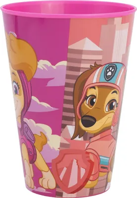 Zdjęcie produktu dla Plastikowy kubek dla dzieci wielokrotnego użytku Stor, 430 ml, Dziewczynka z Paw Patrol