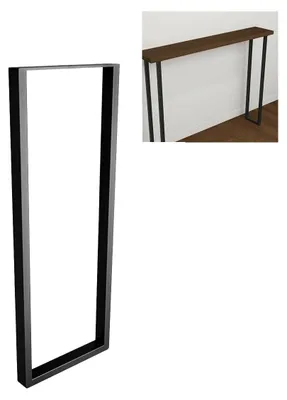 Tischbeine-Set, 2 Stück, Stahl, 800x300x40 mm, schwarz