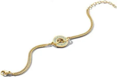 Produktbild von Victoria Goldfarbiges Armband mit Bunten Steinen