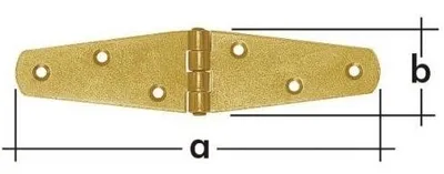 Produktbild von Kistenband mit vernietetem Stift gelb verzinkt 150x35x2,0mm