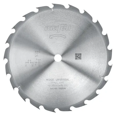 Immagine prodotto di Lama per sega Mafell, HM 450 x 2,5/4,2 x 30 mm, dentatura 20, per taglio di legno. | 092536