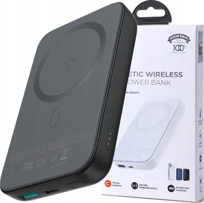 Immagine prodotto di Joyroom Jr-W020 Mini Magnetic Magsafe Wireless Power Bank 10000Mah Nero