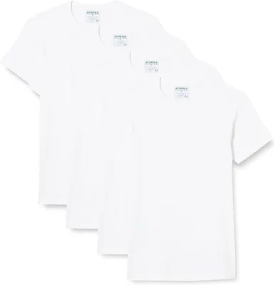 Immagine prodotto di Athena - Confezione da 4 canotte da uomo, realizzate in 100% Cotonelogico, con  Oeko-Tex