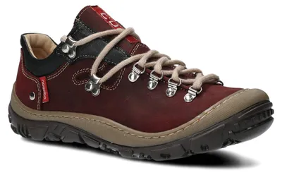 Immagine prodotto di Scarpe da trekking da donna in pelle Nagaba, rosso scuro, 36