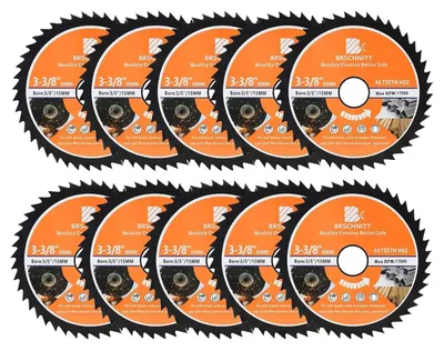 Image de Scie circulaire HSS, 85 mm, 44 dents, alésage de 15 mm, pour bois, métal et plastique (lot de 10)