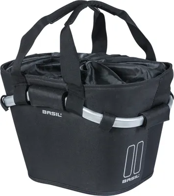 Immagine prodotto di Basil Classic CarryAll Cestino anteriore per bicicletta Cestino anteriore per bicicletta con piastra di adattamento