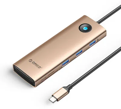 Immagine prodotto di Orico PW11, stazione dock USB-C 9-in-1 (3 porte USB-A 3.0, 1 porta USB-C PD 100W, 1 porta HDMI 4K 60Hz)
