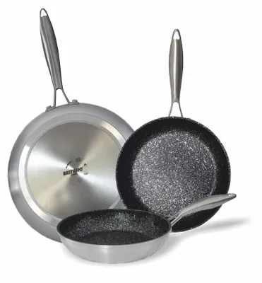 Pfanne 28 cm, Aluminium, grau, Antihaftbeschichtung, Induktion