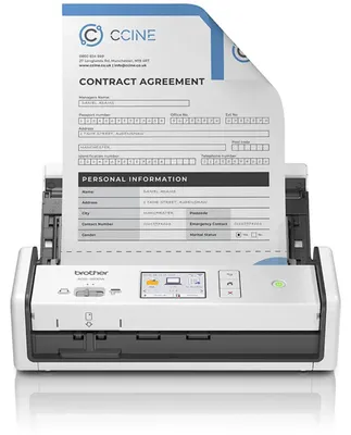 Produktbild von Brother ADS-1800W, 215,9 x 355,6 mm, 1200 x 1200 DPI, 20 Seiten pro Minute, ADF-Scanner, Weiß, LCD