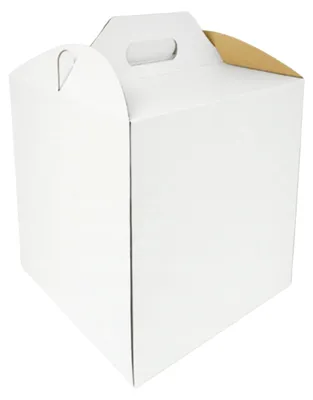 Produktbild von KAPAK Kuchen Transportbox Weiß 26x26x25 cm Fenster