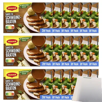 Produktbild von Maggi Delikatess Sauce zu Schweinebraten 18x2er Pack VPE (36x0,25l Packung) + usy Block