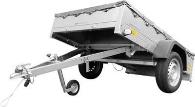 Zdjęcie produktu dla Przyczepka samochodowa 230x125 UNITRAILER GARDEN 230 KIPP z pokrowcem szarym