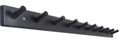 Zdjęcie produktu dla Nowoczesne wieszaki ścienne z bambusa, 97 cm, czarne, 10 wieszaków