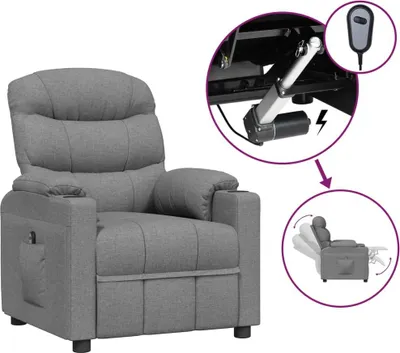 Obrázek produktu pro vidaXL Relaxační křeslo Electric Light Grey Fabric