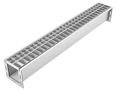 Image de VEVOR : Caniveau de drainage, caniveau de sol, caniveau de terrasse, 996x148x140 mm, en acier inoxydable, avec grille en acier galvanisé, capacité de charge de 1,5 tonne, débit maximal de 50 m³/h, système de drainage pour jardin, allée, cour
