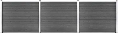 Zdjęcie produktu dla Zestaw ogrodzeniowy z WPC, 526 x 146 cm, czarny