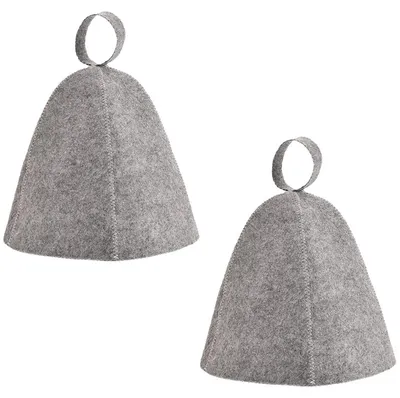Immagine prodotto di Cappelli da sauna in feltro, confezione da 2, grigi, per uomo e donna