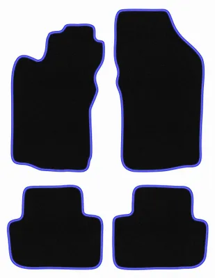 Image de Tapis de sol en moquette noir/bleu pour Alfa Romeo GT 2003-2010 4 pièces