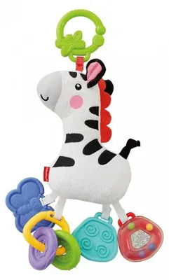 Image de Peluche zèbre hochet ami de la jungle - fisher price - cbt36 - éveil bebe