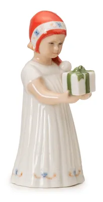 Produktbild von Royal Copenhagen Weihnachten 'Elsa mit Mini-Geschenk - weiß'