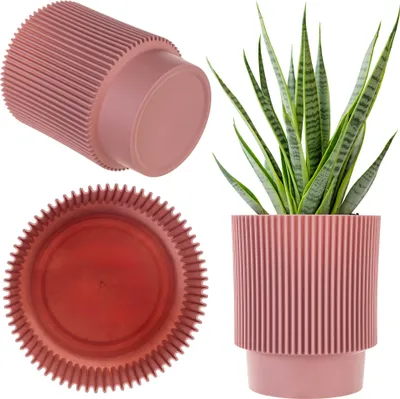 Produktbild von KADAX Blumentopf Blumentopf 17cm Pflanzenabdeckung Blumenständer Kunststoff Rosa