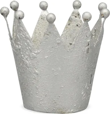 Produktbild von Krone Dekoaufsteller Windlicht Dekokrone silber Ø 13x13 cm