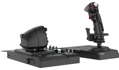 Produktbild von Hori HOTAS Flight Control System + Mount für Windows 11/10, Joystick + Motorsteuerungshebel, PC, Kabelgebunden, USB, Schwarz, Kabel