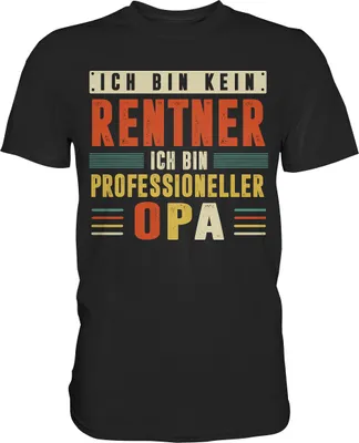 Produktbild von Professioneller Opa Ruhestand Geschenk Rentner T-Shirt – Black / S