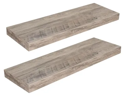 Produktbild von Wandregal Schweberegal 2er-Set 60 x 20 x 3,8 cm Greige Grau mit unsichtbaren Halterungen