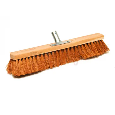 Image de Balai en coco 60cm avec support en métal verz