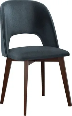 Immagine prodotto di Sedia da pranzo imbottita AFTON 7 - noce / blu