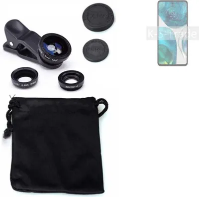 Produktbild von K-S-Trade Smartphone Kamera Linsen Set Kompatibel mit Motorola Moto G52 3in1 Clip-On Kamera Adapter Macro Weitwinkel FishEye Fischauge Objektiv Linse