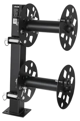Produktbild von VEVOR Doppel-Schweißkabeltrommel, Schlauchtrommel mit 2 Leertrommel für 38,1m 70mm² / 45,7m 50mm² Schweißkabel, Manuelle Doppelschweißkabelrolle aus Stahl mit Sicherungsstift für Industrie Werkstatt
