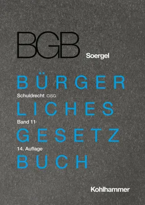 Produktbild von Soergel - Bürgerliches Gesetzbuch mit Einführungsgesetz und Nebengesetzen (BGB). Band 11, Schuldrecht 9: CISG