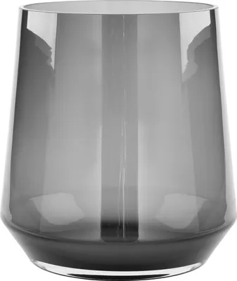 Produktbild von Fink LINEA, Windlicht, Vase, Glas, glatt, grau, L. 21 cm, B. 21 cm, H. 22 cm, D. 21 cm 115286