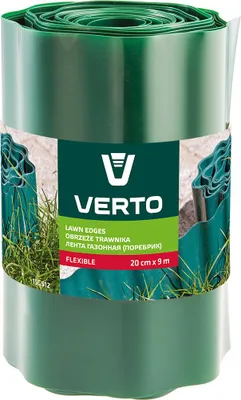 Image de VERTO Bordure de pelouse 20 cm x 9 m, vert