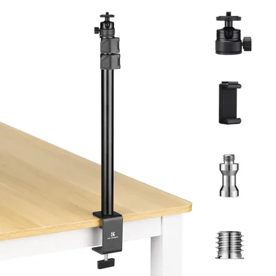 Immagine prodotto di Supporto per lampada da tavolo regolabile K&F CONCEPT, da 37 a 91 cm, con testa sferica a 360°
