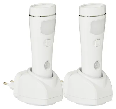 2er-Set LED-Nachtlampen mit Bewegungsmelder, induktiv aufladbar
