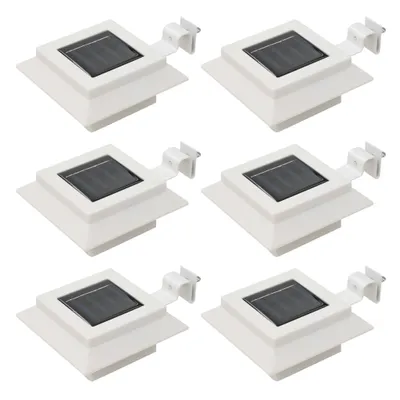 Immagine prodotto di The Living Store Luci solari da esterno 6 pezzi LED Quadrato 12 cm Bianco