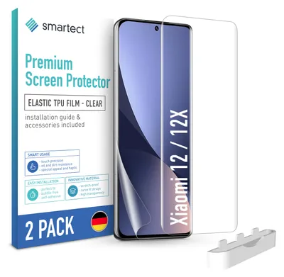 Produktbild von 2x TPU Schutzfolie Klar für Xiaomi 12 / 12X Displayschutz Panzerfolie Bildschirm