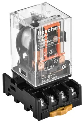 8-poliges DPDT-Relais 220 V AC 10 A mit Stecksockel