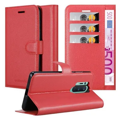 Zdjęcie produktu dla Etui ochronne Cadorabo do OnePlus 8 PRO w kolorze czerwonym etui na telefon komórkowy z magnetycznym zamknięciem