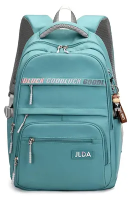 Produktbild von Schulrucksack für Teenager Jungen Mädchen Daypack Wasserdicht Nylon Grün