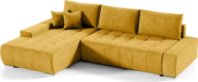 Produktbild von Intenso Ecksofa mit Schlaffunktion Velutti L, Gelb, Links