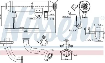 Produktbild von NISSENS 989283 AGR Kühler für ALFA ROMEO 147 (937) Abgasrückführung