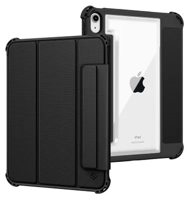 Produktbild von Fintie Hybrid Rugged Armor Hülle für iPad 11. Generartion 2025 11 Zoll, iPad 10. Generation 2022 10,9 Zoll mit Stifthalter - Militär Fallgetestete Heavy Duty Schutzhülle Case Cover, Schwarz