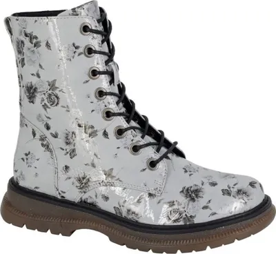 A single boot is shown against a white background.