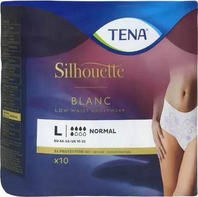 Obrázok produktu pre Inkontinenčné nohavice Tena Silhouette Normal L blanc 10ks